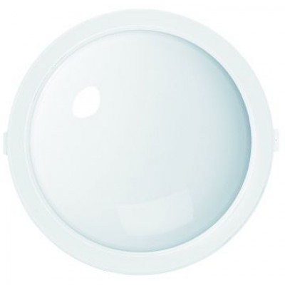 Aplique LED de pared redondo de policarbonato, 10W, IP44